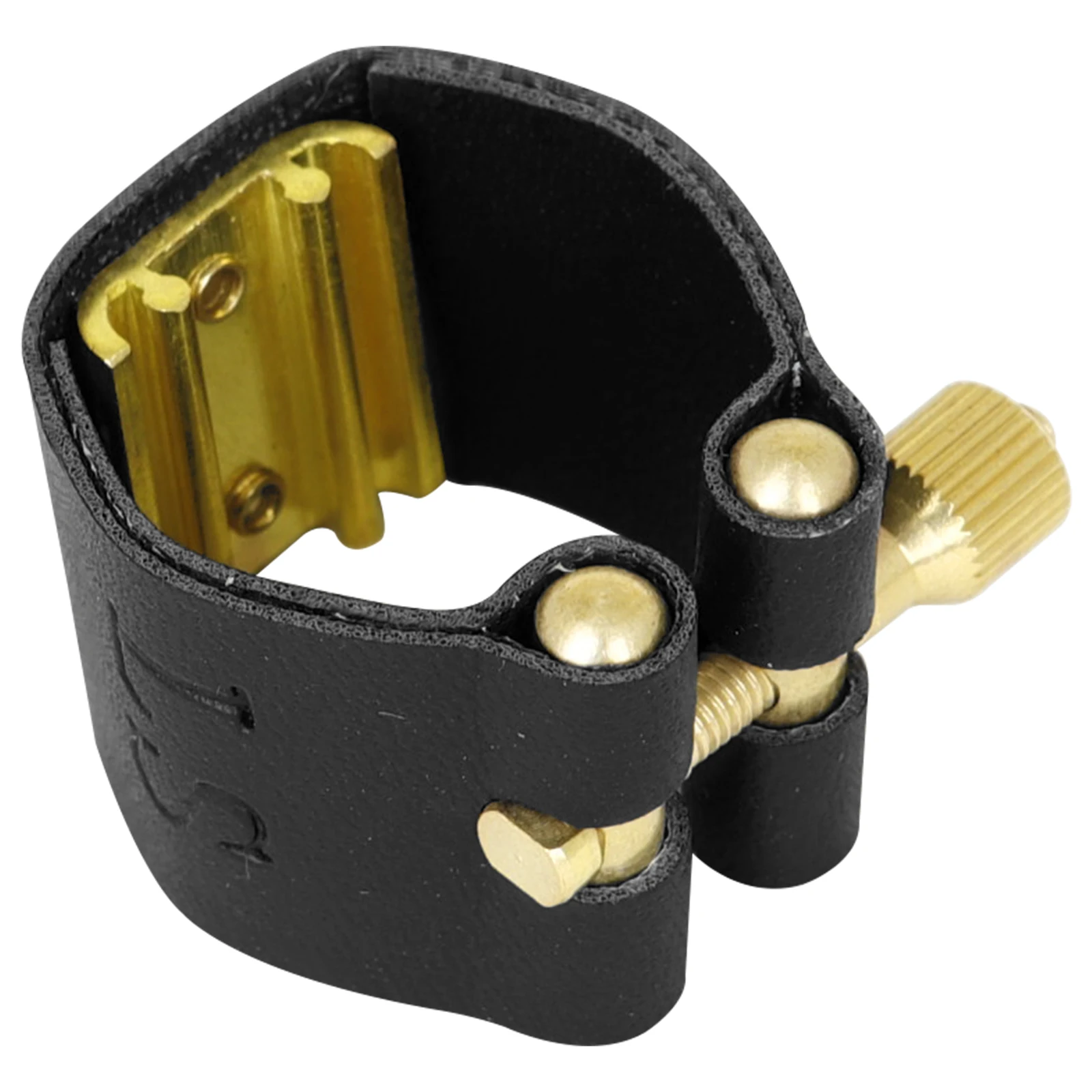 Sax Mouthpiece Ligature And Cap Clarinet Mouthpiece Leather Fastener Clip For Alto Soprano Tenor Saxophone Parts