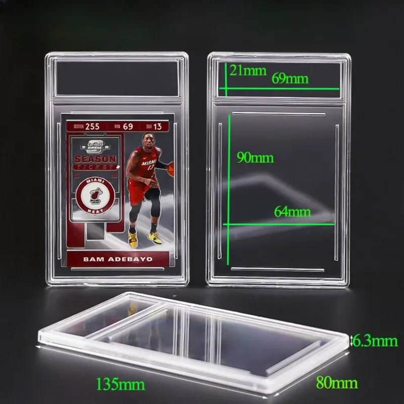 10PC Acrylic Jumbo Game Star Card psa Slabs Case Professional Grading Playing Card Plastic Slab Sleeves Holder Ultrasonic Type