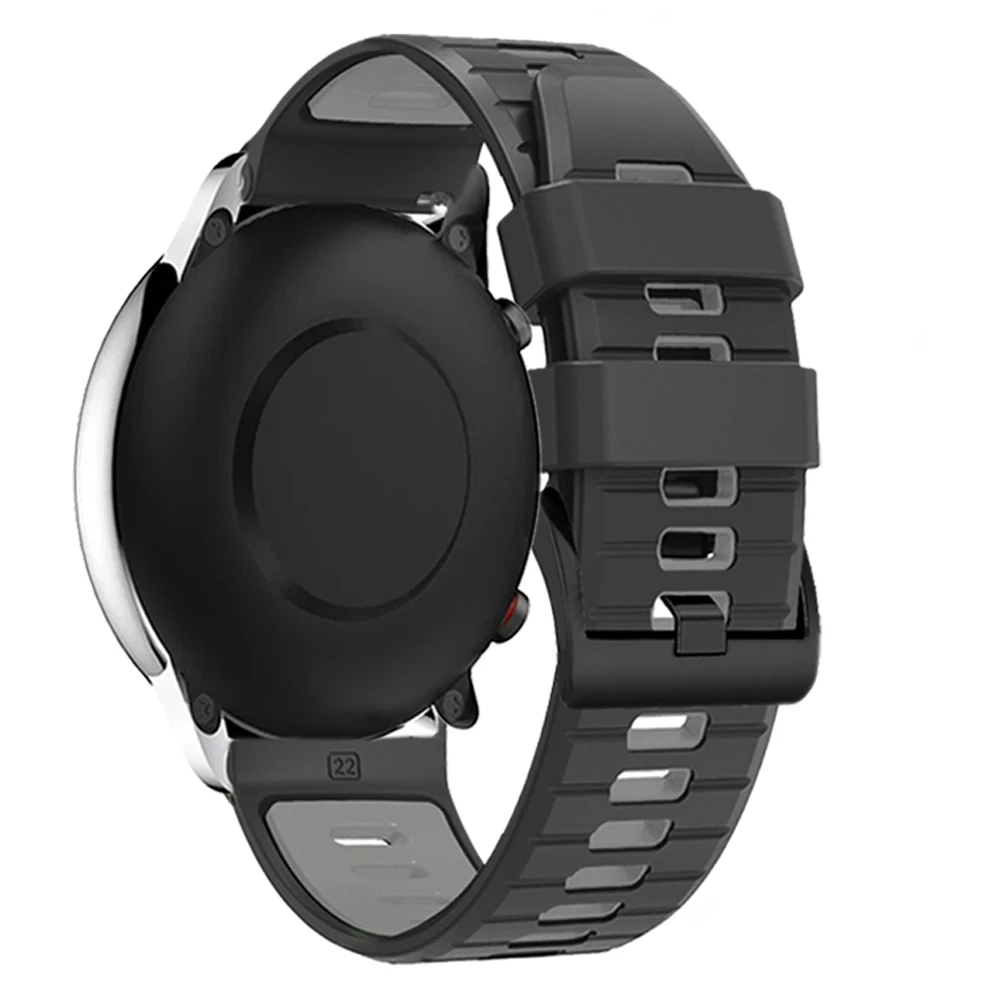 22mm Sport Watchband - Silicone Bracelet, Adjustable Strap Replacement