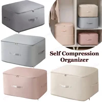 Self Compression Organizer Space Saving Compression Duvet Storage Bag Large Closet Cabinet Organizer Foldable Storage Ppuch 1