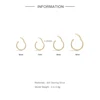 LENNIK Real 925 Sterling Silver 6/7/8/9mm Wire Diameter Small Hoop Earrings for Women Trendy Fine Jewelry Geometric Accessories 2
