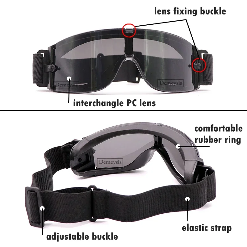 Shooting Glasses Tactical Goggles UV Protection Glasses Tactical Glasses Airsoft Glasses Paintball Shooting Windproof Anti-UV Protection