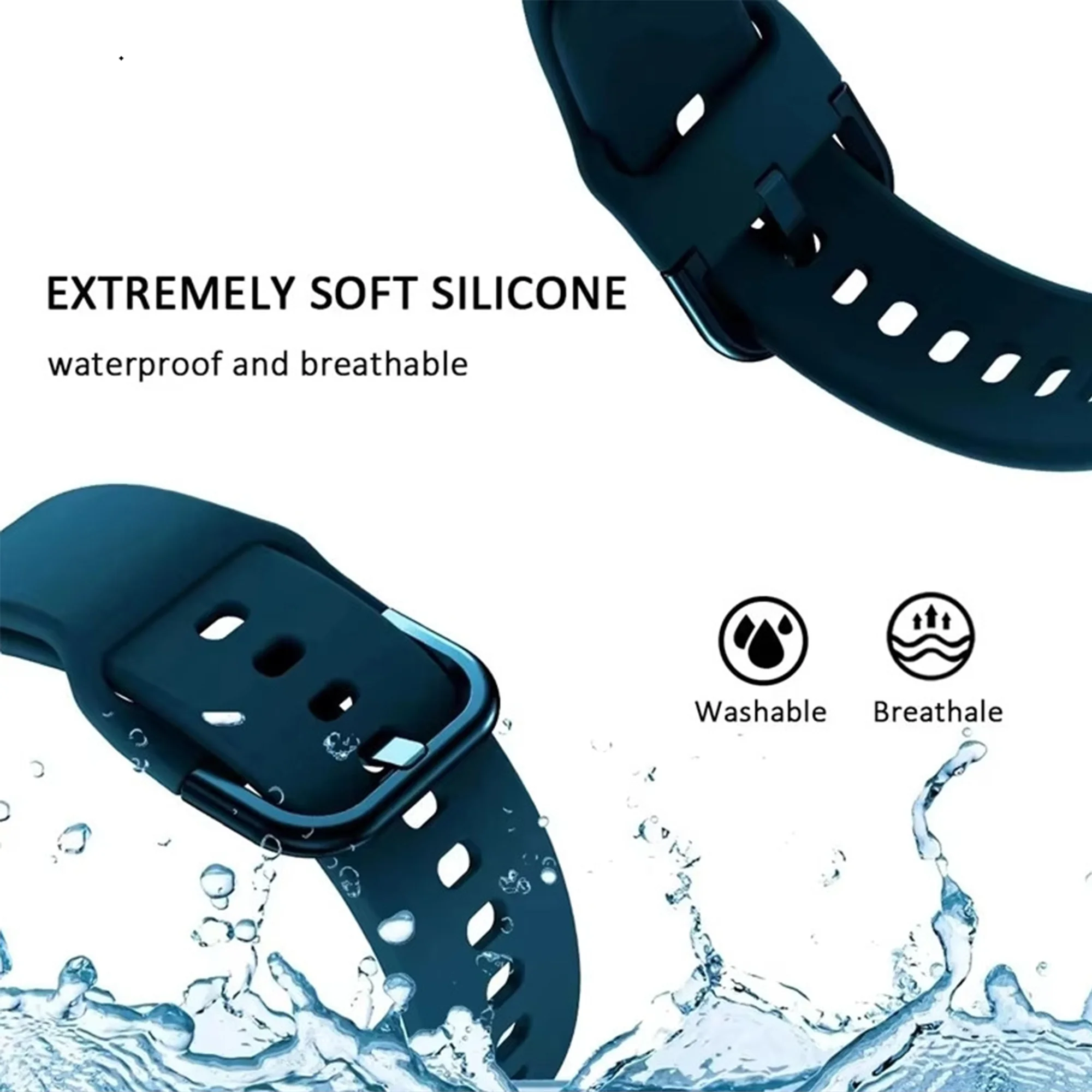 High-Quality 22mm Silicone Sport Band - Premium Strap and Bracelet