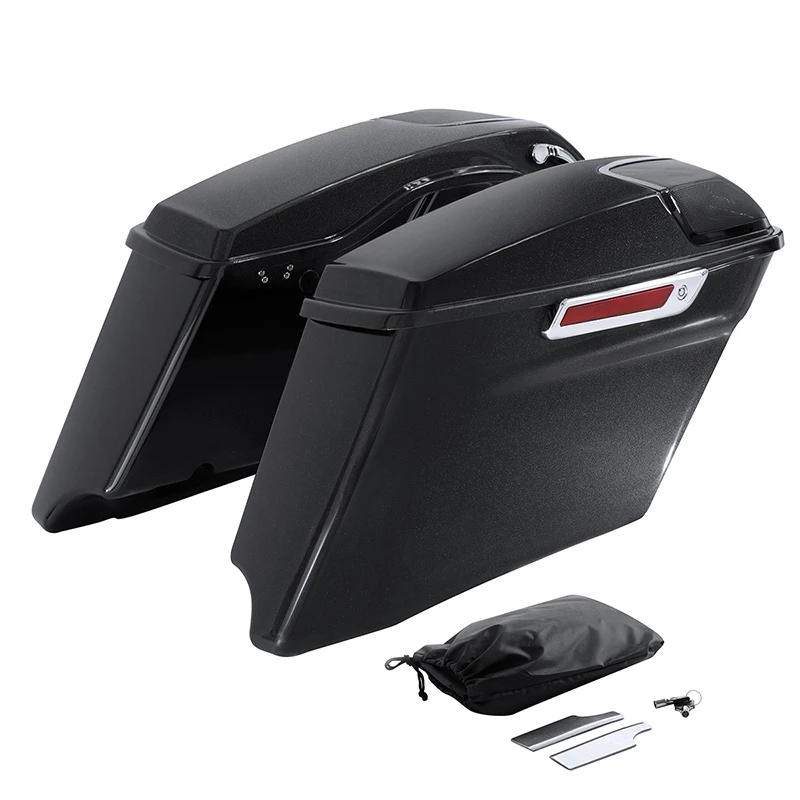 Motorcycle 4" Stretched Saddlebag For Harley Touring Road Glide Flhx Flhr Cvo 20142022 Bags