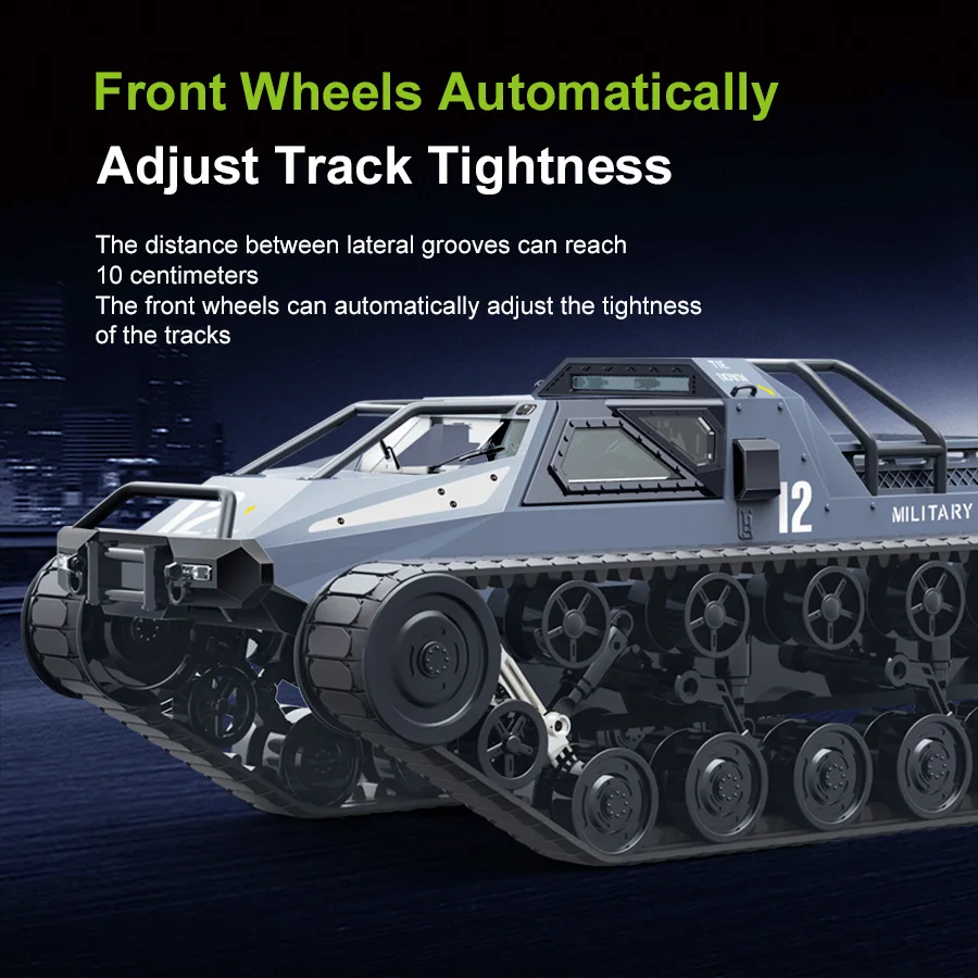 C8812/ C8812 MAX LED Light Full Scale Tracked Tank Simulation