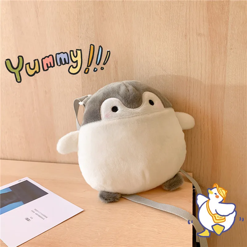 Koupen Chan Penguin Plush Bag Toy Positive Energy Penguin Plush Wallet Pendant Animal Shouder Bag Kids Backpack Girls Gift
