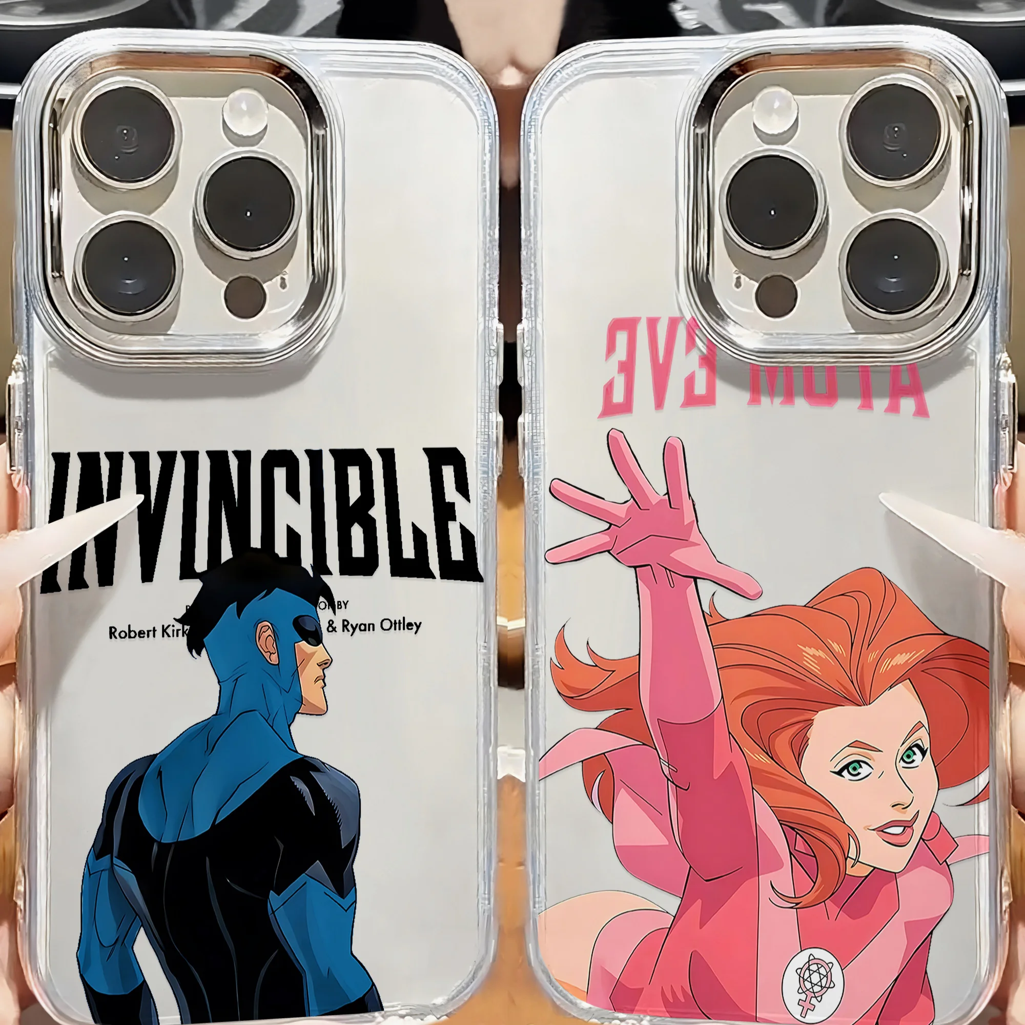 Premium Cool I-Invincibles Transparent Soft TPU Phone Case - High-End Shell Back Cover