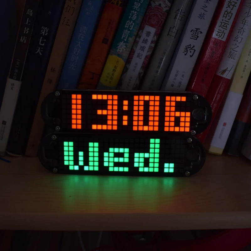 DS3231 Multifunction Alarm Clock LED Dot Matrix Animation Effects DIY Kit Gifts