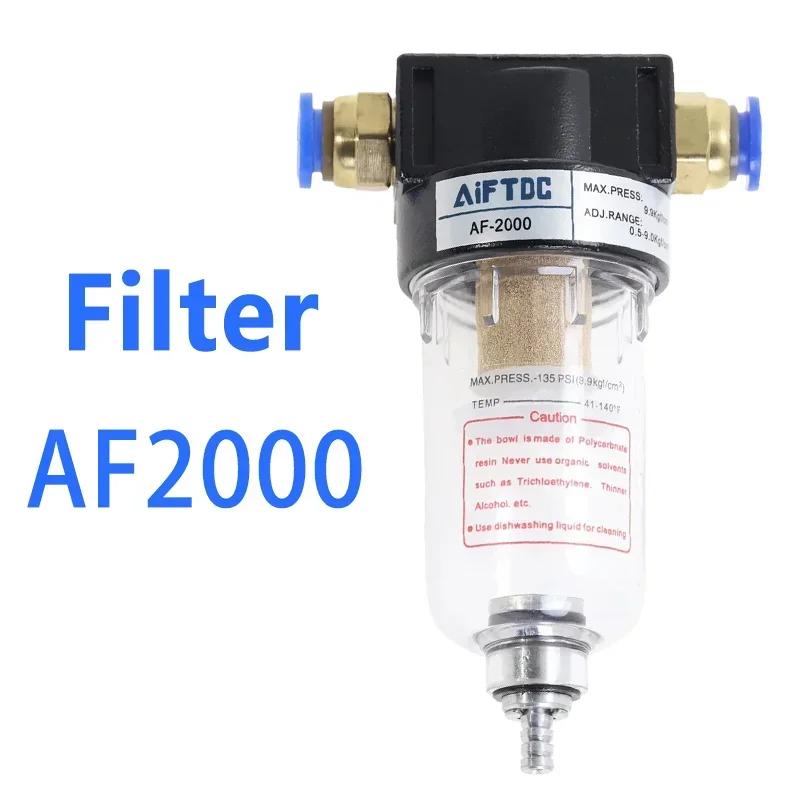 

AF2000 1/4 Source Processor Copper Filter Air Pump Filter Oil and Water Separator Pneumatic Components Air Compressor