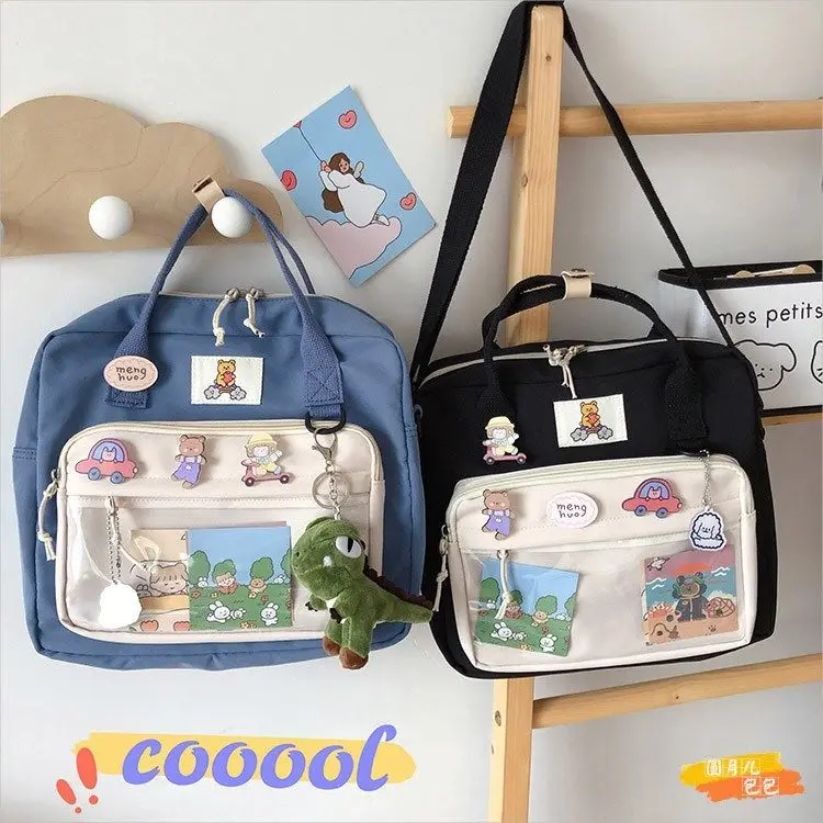 Jiaerdi kawaii ita tasche für jugendliche mädchen harejuku adrette rucksack frauen cartoon transparent jk schulter tasche weiblich bolso mujer – Detail 5