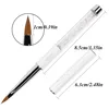 1Pc 3D Acrylic Nail Brush White Design Liquid Powder Carving Extension Building Pen Manicure Nail Tip Flower Drawing Tools 6