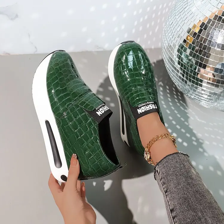 

Женские кроссовки из ПУ кожи, на толстой подошве, размер 43