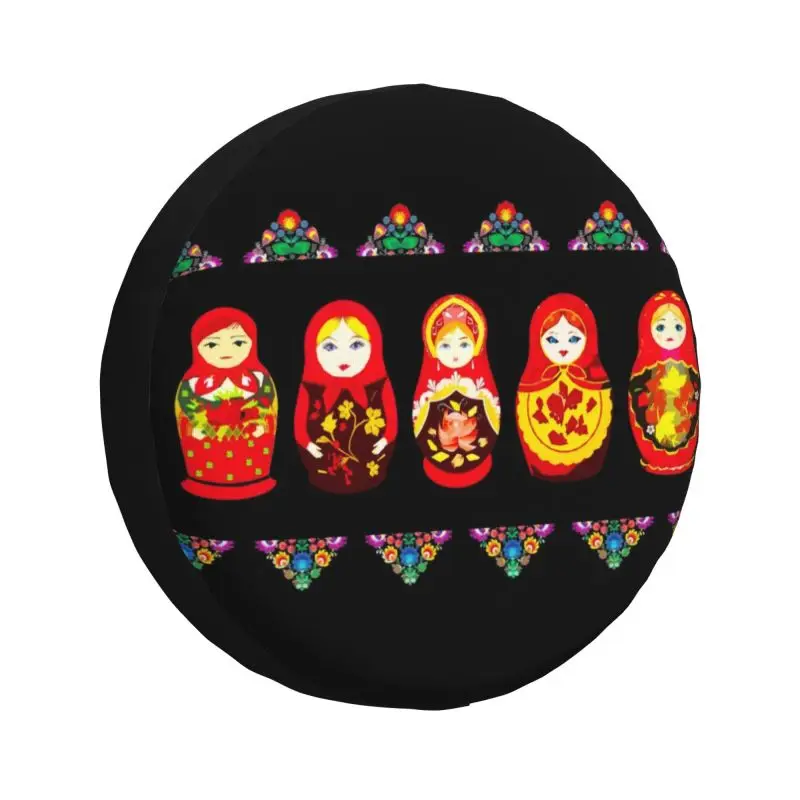 

Russian Nesting Doll Matryoshka Spare Tire Cover for Toyota Land Cruiser Prado Babushka Folk Art 4WD 4x4 SUV Car Wheel Protector