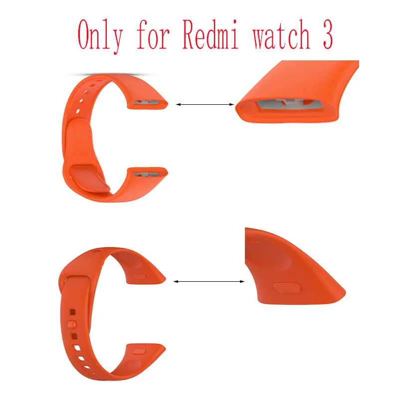 Silicone Watch Strap for Redmi Watch 3 - Original Smartwatch Wristband Bracelet Accessory