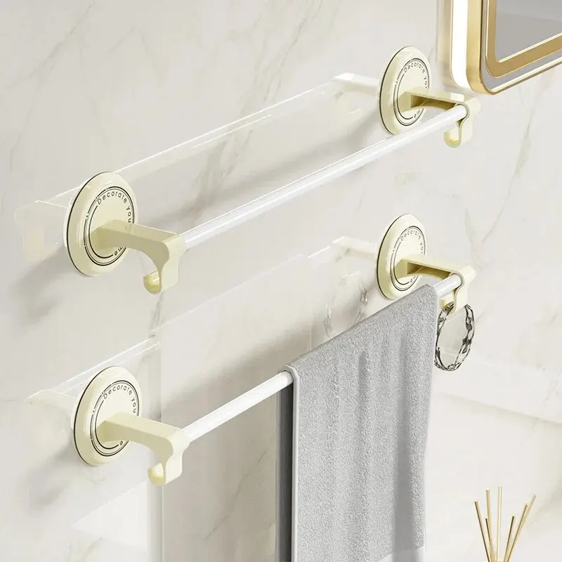 1pcs Bathroom Multifunctional Towel Bar Plastic Shower Towel Rack For Bathroom Wall Mounted Holder