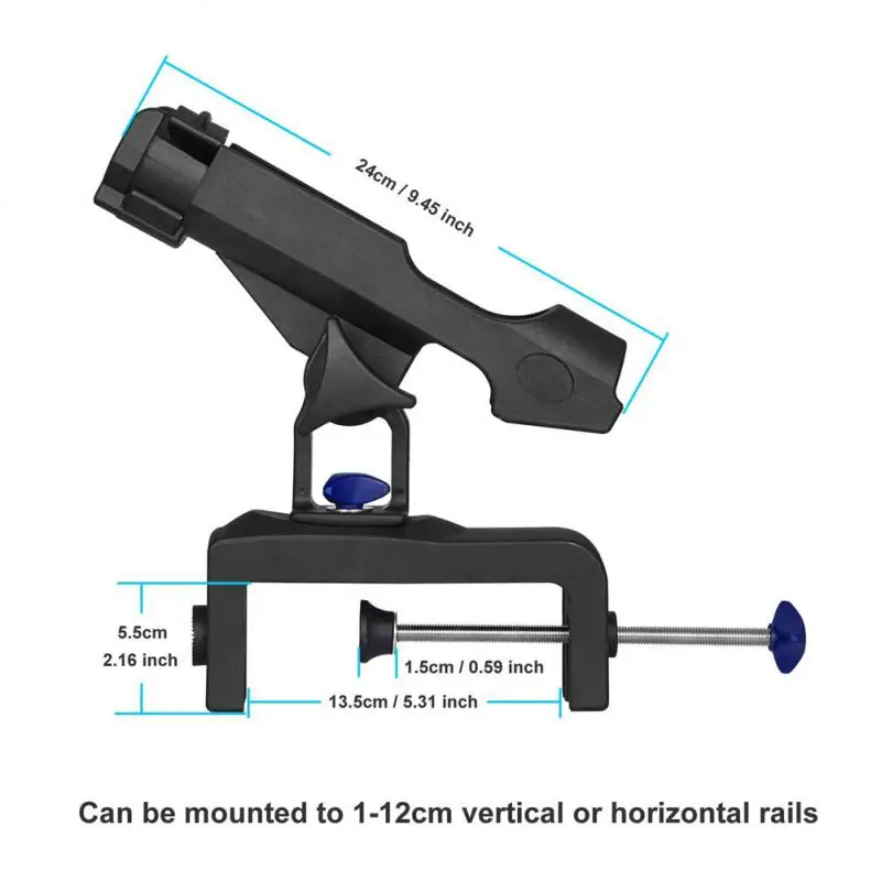 Adjustable Kayak Boat Fishing Rod Holder Support Tools Pole Mount Angle Bracket Rotating Fishing Rods Support Tool Accessories