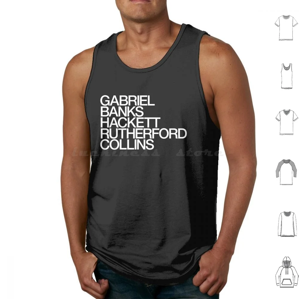 Gbhrc Canotte Stampa Cotone Genesis Peter Gabriel Steve Tony Banks Mike Phil Collins Trick Of The Tail A Lies Down On