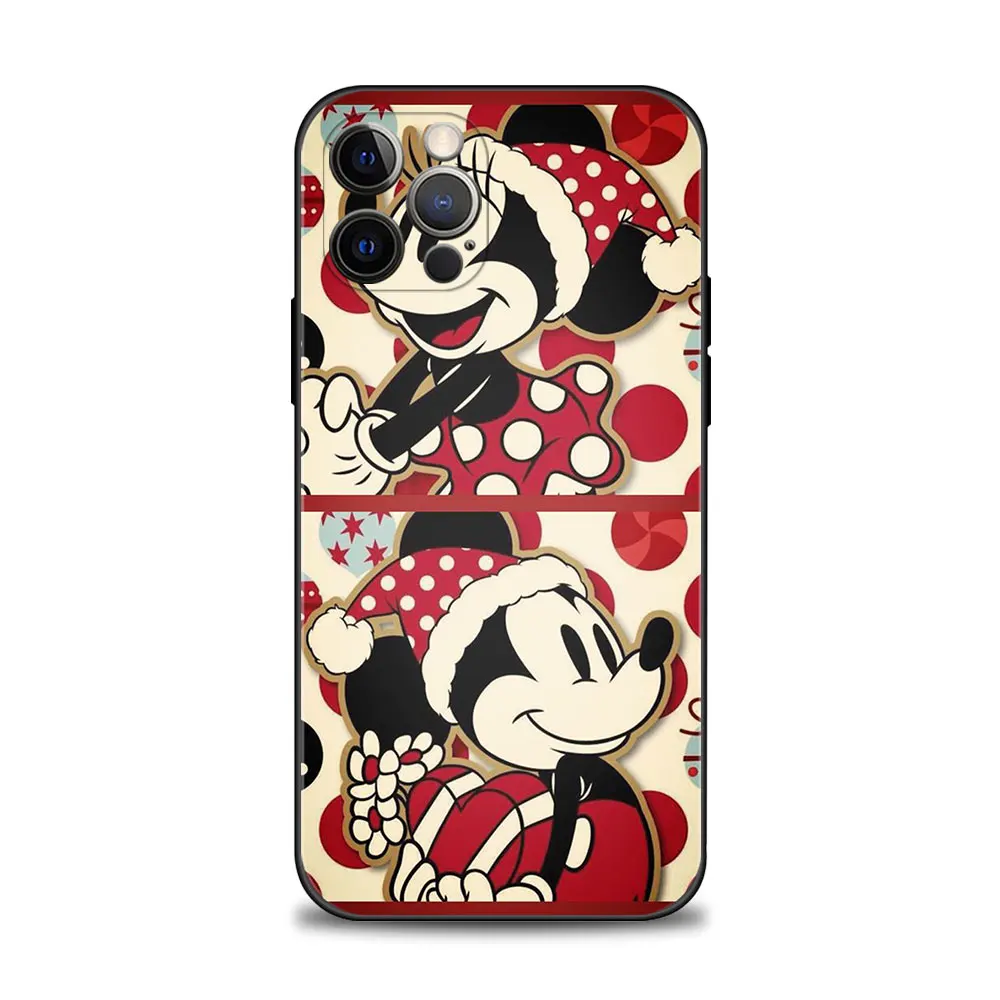 thumbnail image 1 of Phone Case For Apple iPhone 14 13 12 11 Pro Max 13 12 Mini XS Max XR X 8 Plus Disney Merry Christmas Mickey Minnie, 1 of 5
