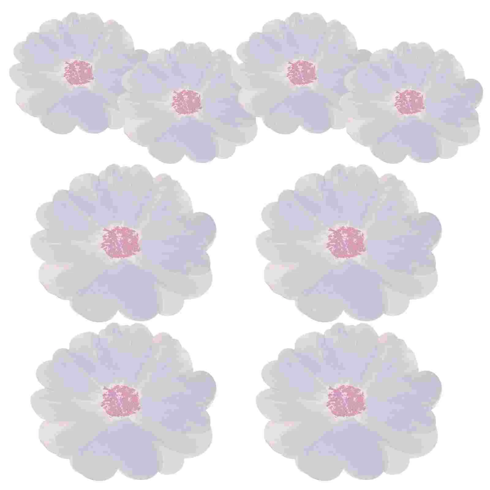 8 Pcs Blue Flower Tableware Disposable Paper Plates Party Catering Trays Dessert Plates Cookie Trays Fruit Candy