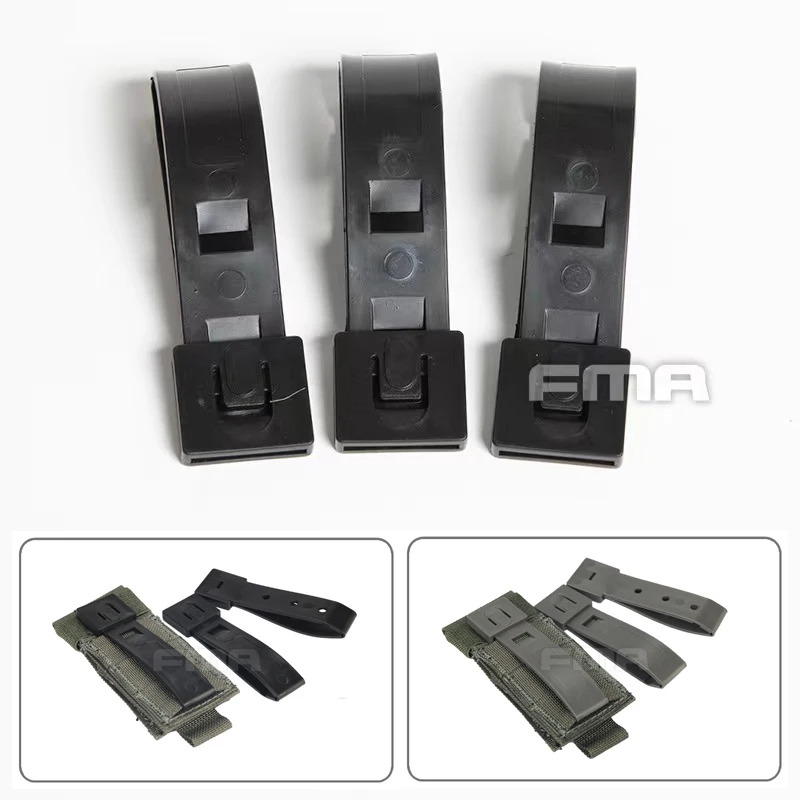 3PCS Molle System Malice Clips Strap Buckle 3 Inch Clips Strap