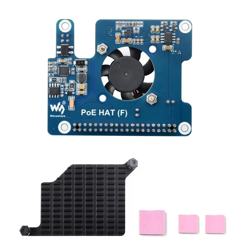 Raspberry Pi 5 PoE HAT (F) 802.3af/at High Power Over Ethernet Onboard Cooling Fan with Metal Heatsink for RPi 5 Pi5 image 7