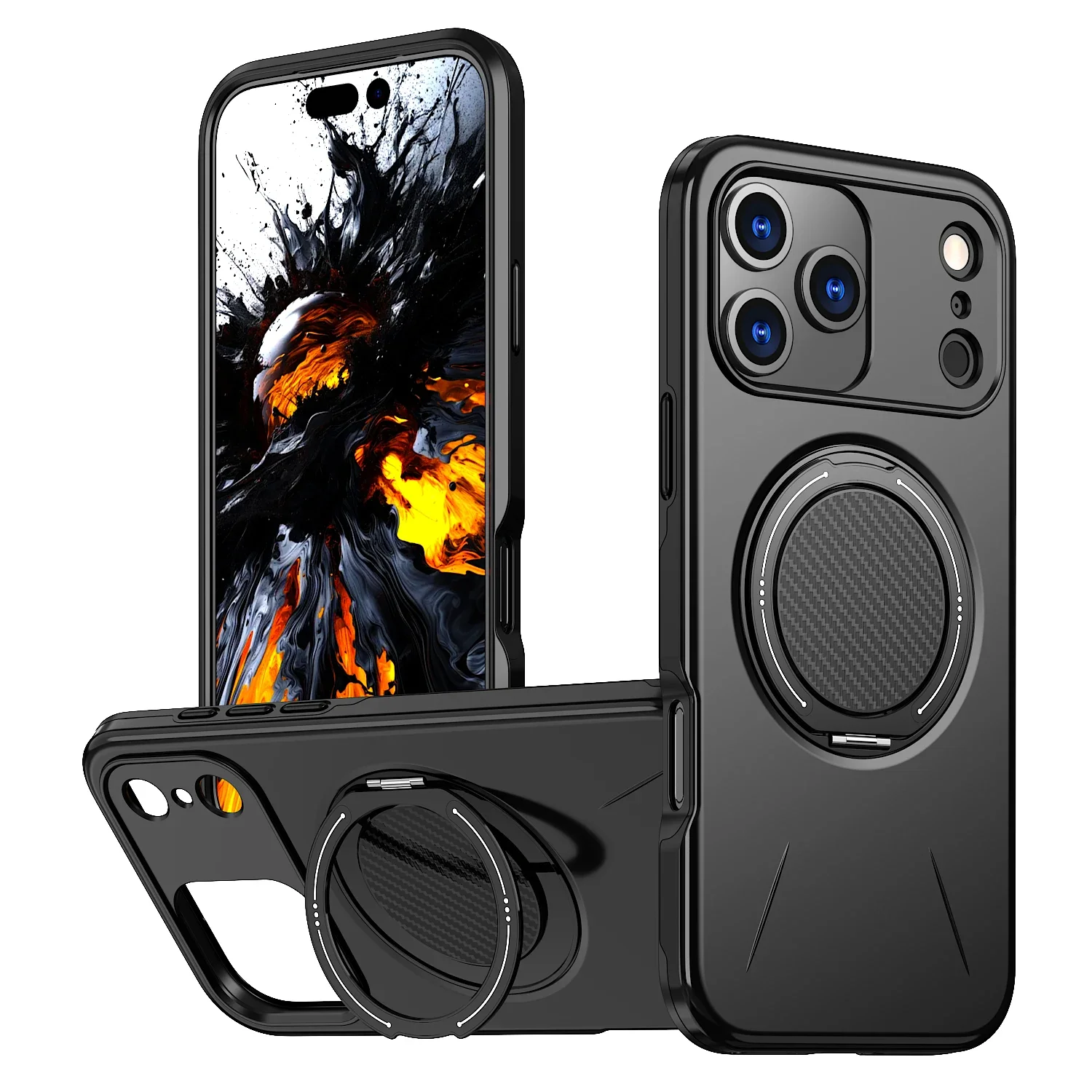 Magnetic Shockproof Phone Case with 360° Rotating Stand and Holder