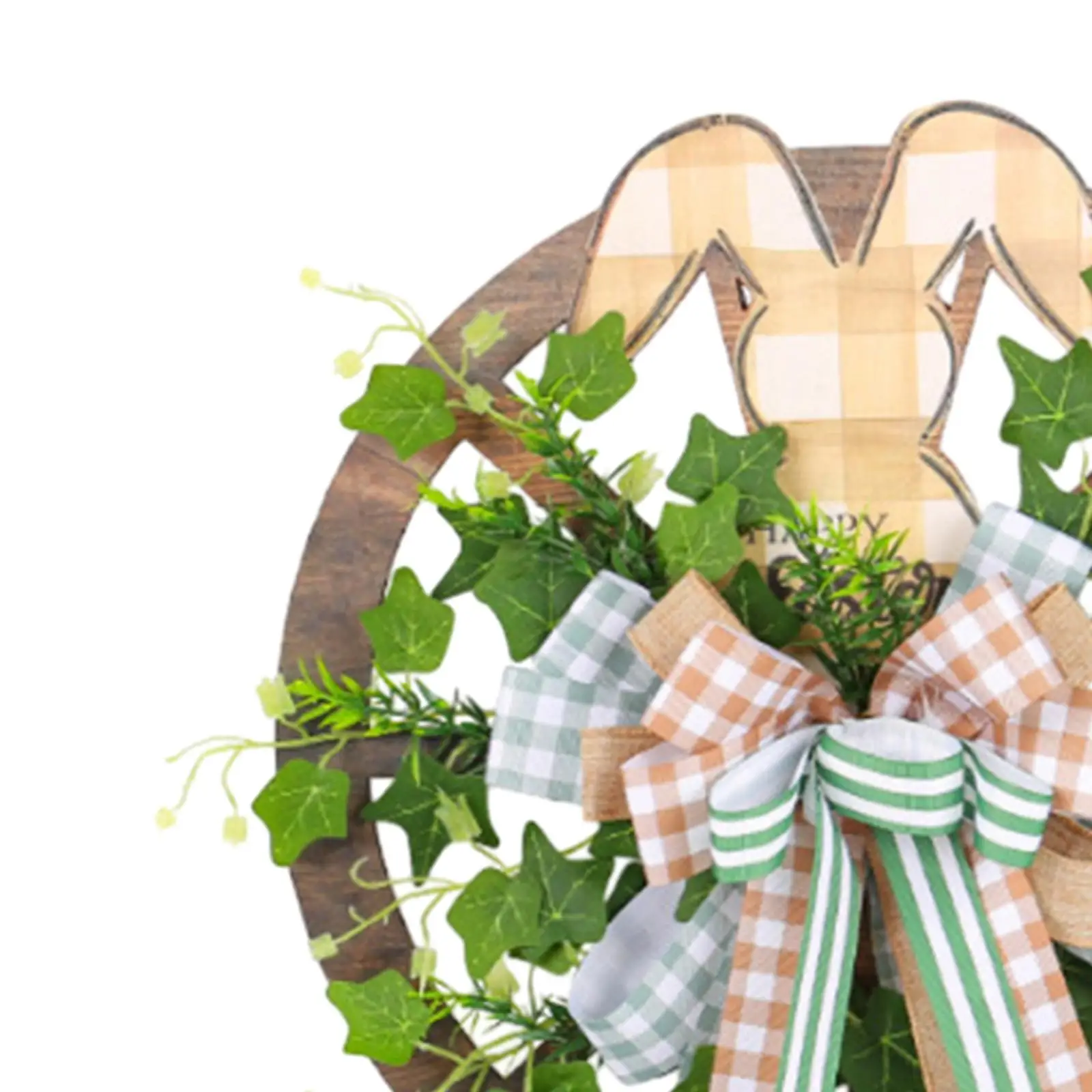 Easter Wreath Artificial Wreath for Door Gift Wooden Easter Garland for Porches Living Rooms Bedrooms Outdoor