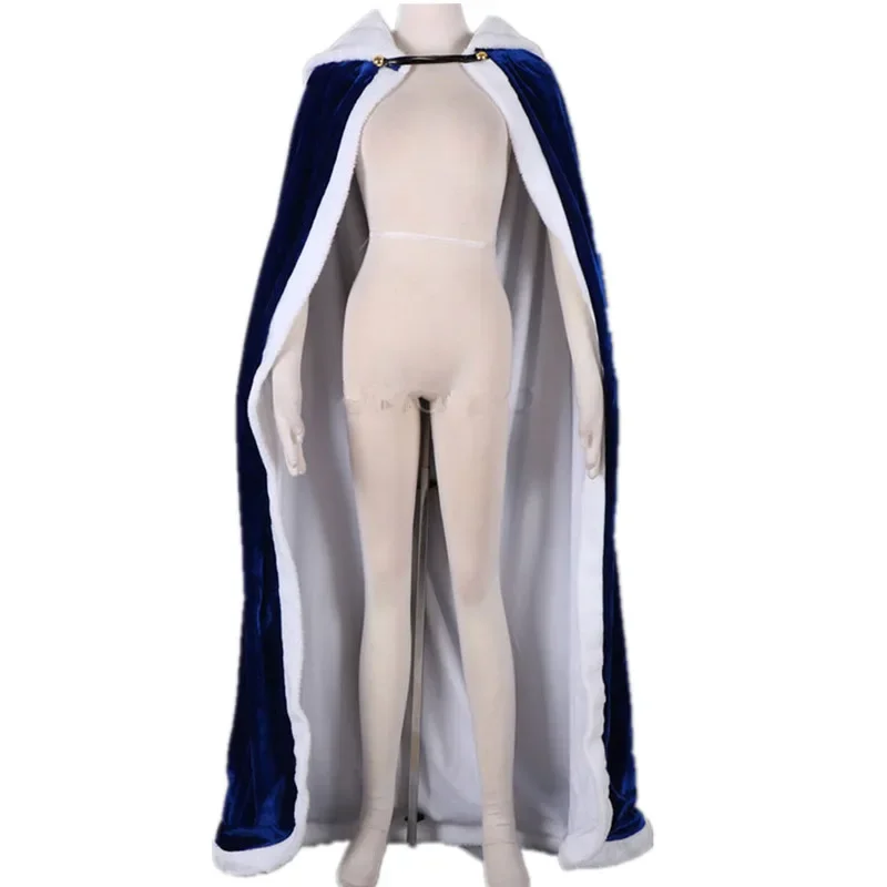 Fate Zero Saber Arturia Pendragon Blue Mantello Costume Cosplay Halloween