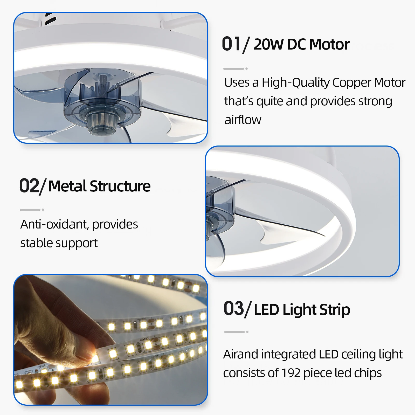 Led ceiling lights vintage chandelier IRALAN modest ceiling lamps for room Kitchen Bedroom chandelier Dining table light Simple silent LED elegant ceiling lamps