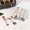 1Set Dollhouse Miniature Vintage Simulation Farm Tools Assembled Cart Agricultural Vehicle Model Garden Farming Tools DIY Decor 4