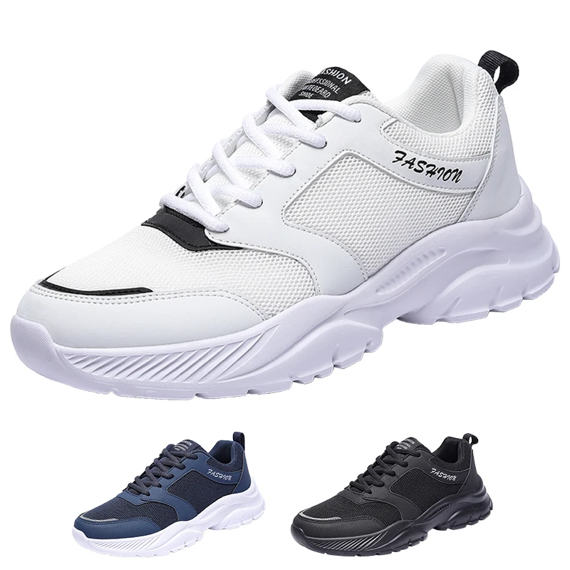

Men's Breathable Comfortable Casual Sneakers Adult Teenagers Outdoor Running Shoes Walking Shoes School Sports Shoes 39-46#