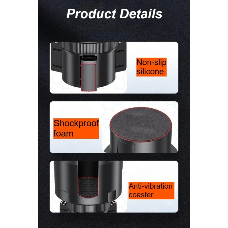 다기능 자동차 컵홀더 확장기, 차량용 컵홀더, 음료 홀더, 수납 랙, 대형 컵 슬롯 고정 브래킷