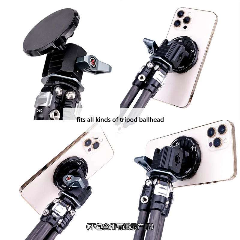 Vlogger-suporte Magnético para Celular com Ballhead 14 Posição Arri para Iphone Magsafe Case Tripé - Image 2