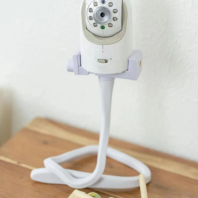 

Универсальный держатель для видеоняни, длинная белая Гибкая силиконовая подставка для детской камеры, идеальное крепление для IP-Камеры, подставка для детской кроватки без отверстий