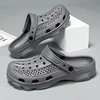 Bebealy Men Hole Clogs Slippers Men Garden Shoes For Men Arch Support Slides Summer Fashion Beach Slippers Non-slip EVA Slippers 1