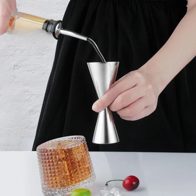 Stainless Steel Measuring Cups Utensils Party Graduated Cocktails Mixing Liquid Drinks DIY Tools