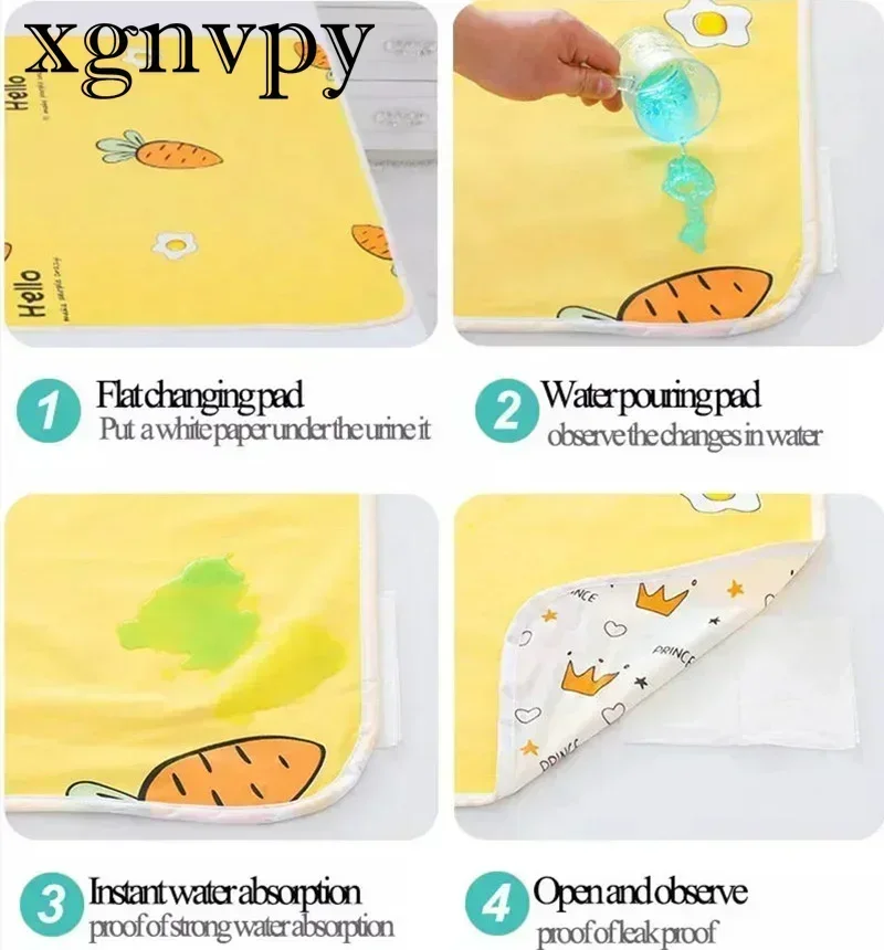 xgnvpy Reusable Baby Changing Mat Cover Diaper Mattress Bed Sheet Newborn Waterproof Portable Change Pad Floor Play Mat