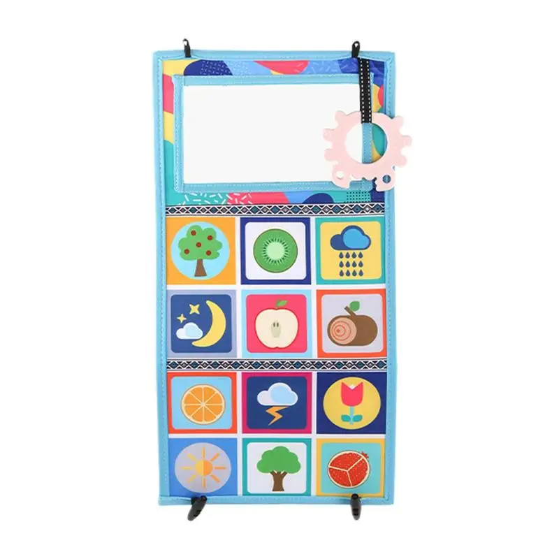 

Crinkle Books 3-in-1 Soft Sensory Book With Teething Crinkle Mirror Early Educational Toys Touch And Feel Car Toys For Kids 6-12