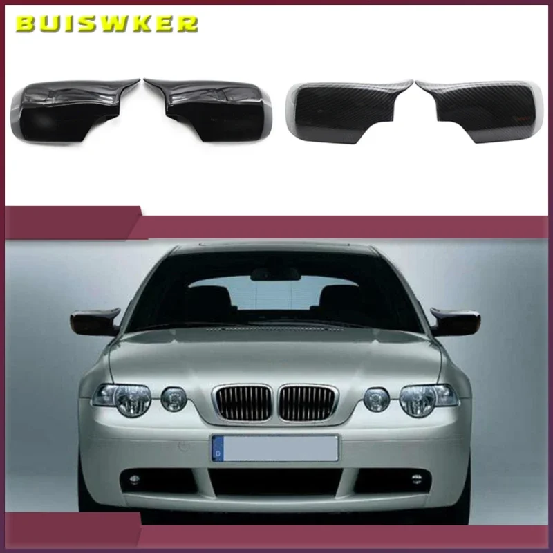 

Car Side Door Rearview Side Mirror Cover Cap for BMW E46 316i 318i 318d 320d 320i 323i 325i 328i 330d 330i 330xi 1998-2005 ABS