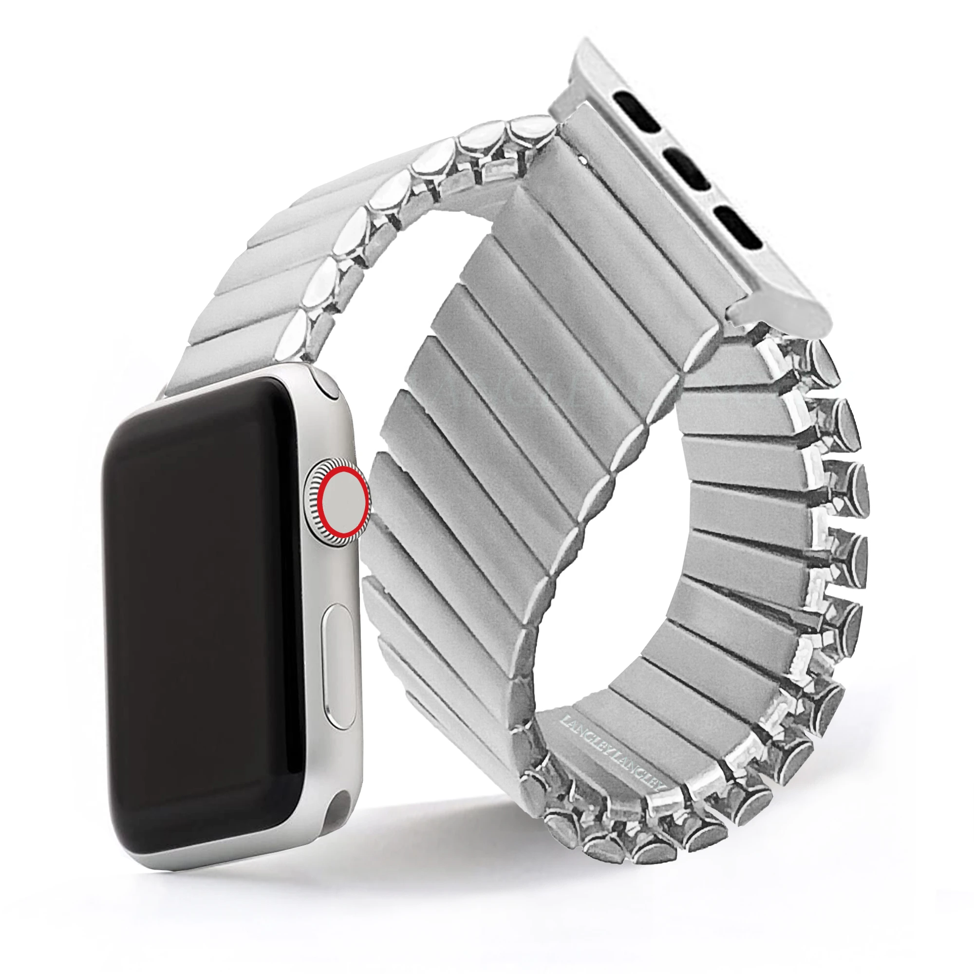 Elastic Watchband For Iwatch 38mm 40mm 44mm 42mm Woman Stainless Steel