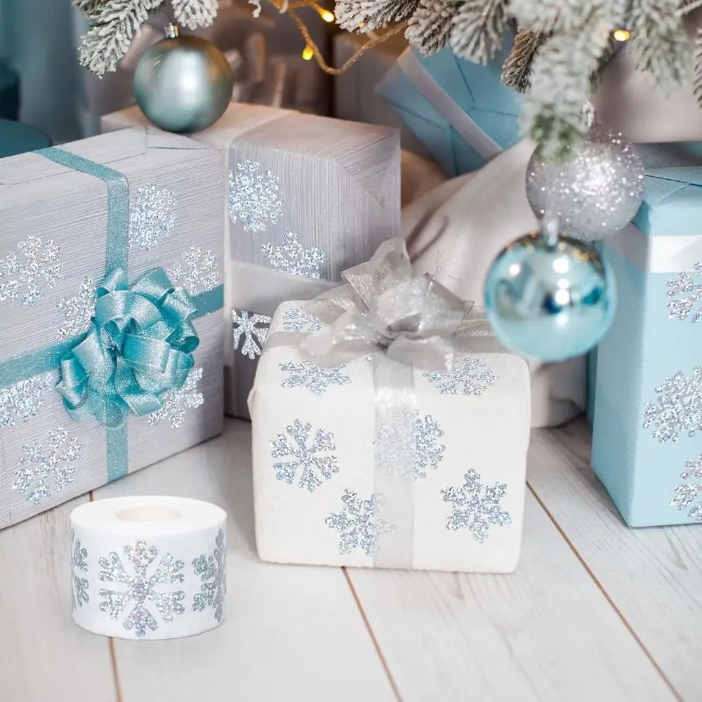 Waterproof Reflective Snowflake Stickers for Christmas Decorations