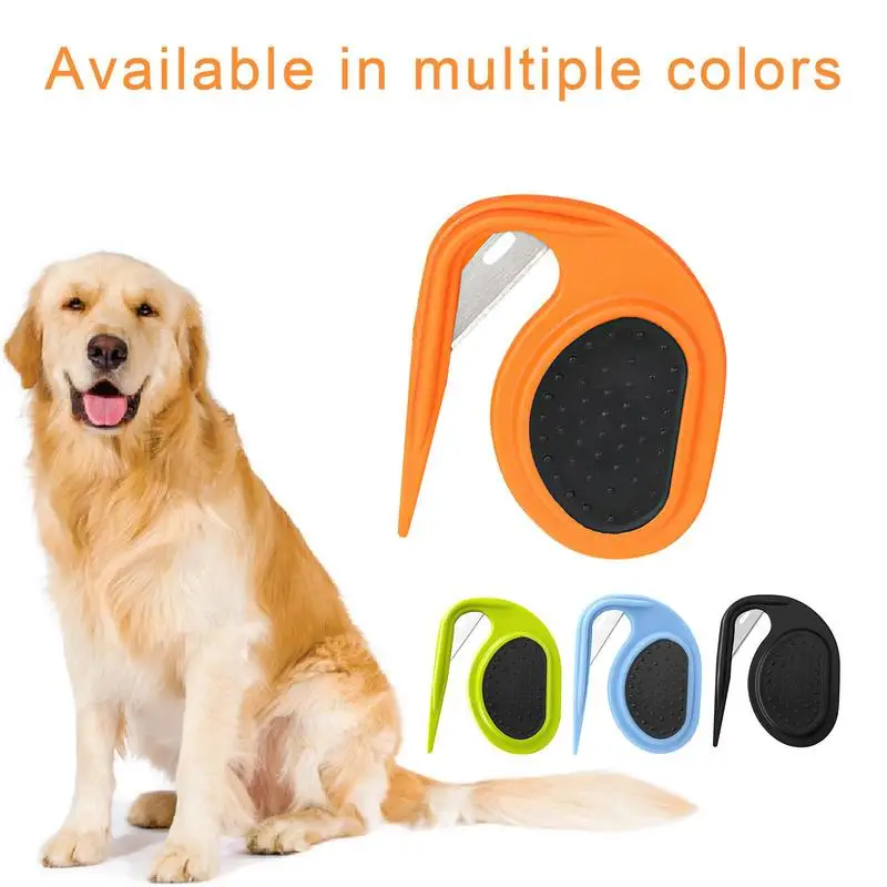 Dog Comb Pet Cat Hair Removal Comb Pet Mat Splitter Dogs Brush Effective Open Tangles Long Haired Pet Grooming Dematting Tool three piece dog bath brush pet comb hair fur open knot knife grooming tool cat comb suit steel kitten comb pet product supplies