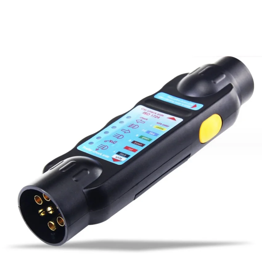 

7 Pin Trailer Socket Durable 12V Truck Trailer Plug Socket Tester Wiring Circuit Light Test Tool Car Circuit Testing