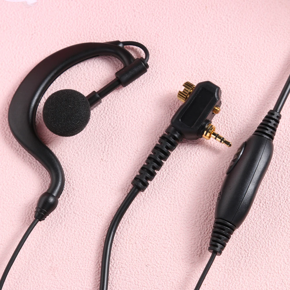 1Pin G Shape 2.5mm Earphone Headset Earpiece Earhook with PPT Mic for Motorola