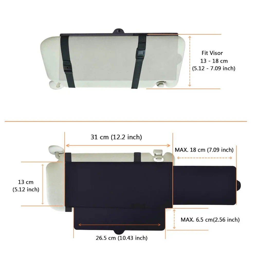 Car Sun Visor Extender Sunshade Extension Board Shield Blocker Front Side Window Shade Anti Glare Interior Accessories
