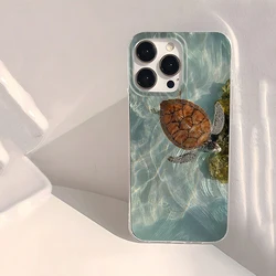 Tropical Sea Turtle Beach Pattern Phone Case Cover - A52 5G (Silver - YYDSY542)