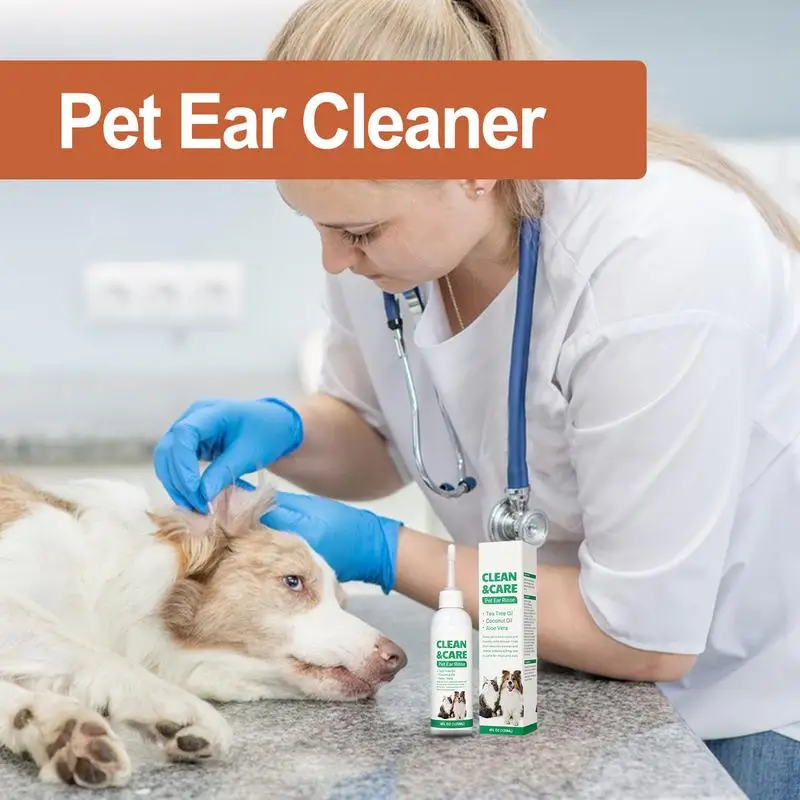 Dog Ear Drops 120ml Dog Ear Cleaner Cleaning Solution For Dogs Effective Wash Cat Cleaner Pet Supplies For Small