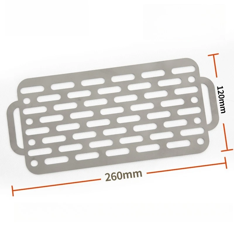 Pure Titanium Grill Mesh for Outdoor BBQ Picnic Reusable Non-Stainless Steel Cooking Grid for Fish Meat Lightweight Camping