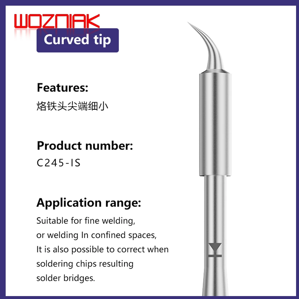 Fer à Souder JBC C245957 Pour Station T245 - Pointe De Soudure Pour Composants SMD Et Plan De Masse - Chauffage Intégré, Performance Professionnelle