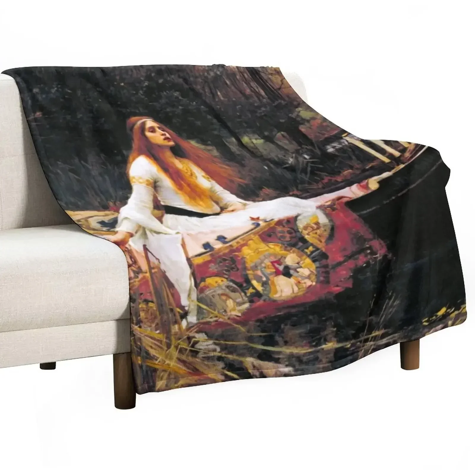 

The Lady of Shalott by Waterhouse Throw Blanket wednesday Cute Plaid Blankets